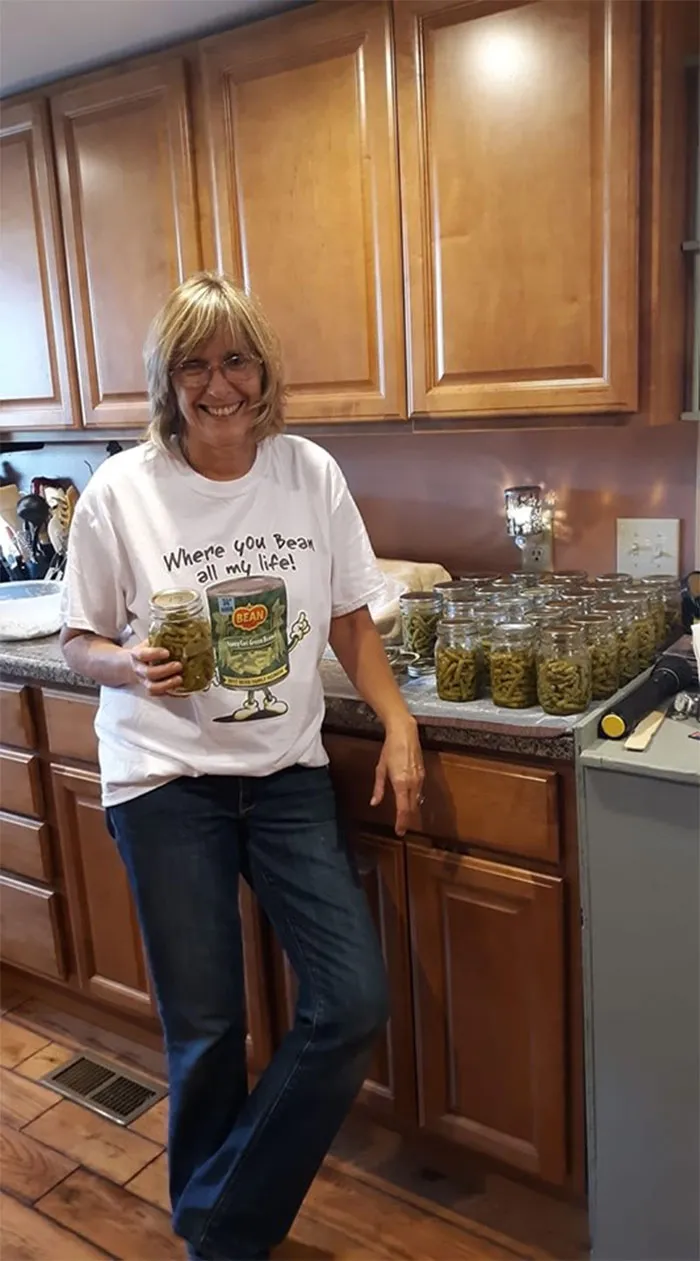 Maybe Not Weird, But Just Happened To Find This T-Shirt At A Local Thrift Store The Same Day I Was Canning Green Beans! And Only Paid .10 Cents!