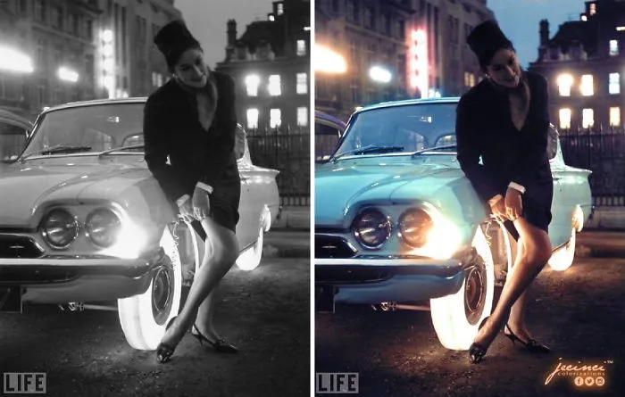 Neumáticos iluminados desarrollados por Goodyear en 1961