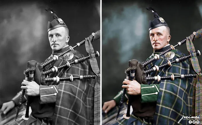 Man In Scottish Uniform  O S C