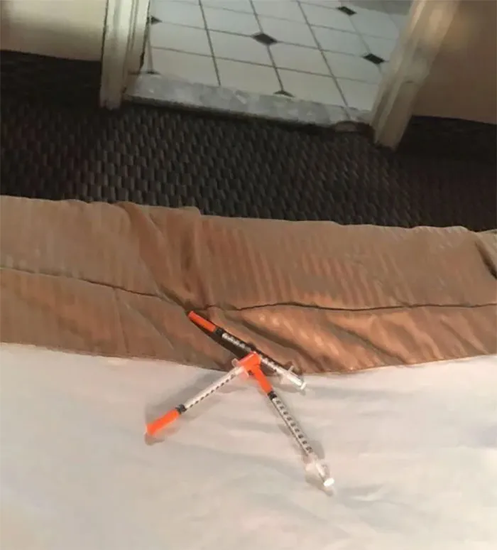 My Buddy Went On A Trip To Atlantic City, NJ For The Weekend And This Is What He Found Underneath The Mattress In His Room