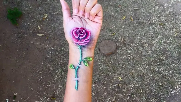 I Create Temporary 3D Paintings On My Left Hand (New Pics)