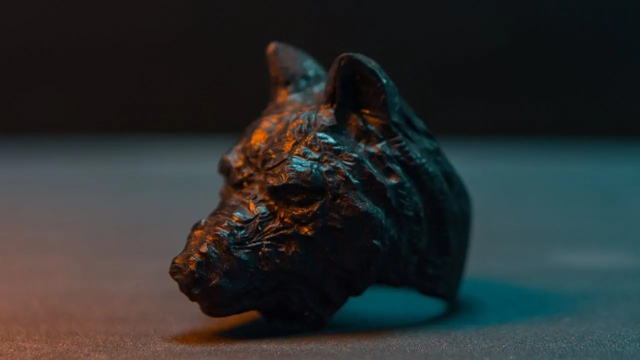 Handmade Wolf Head Ring
