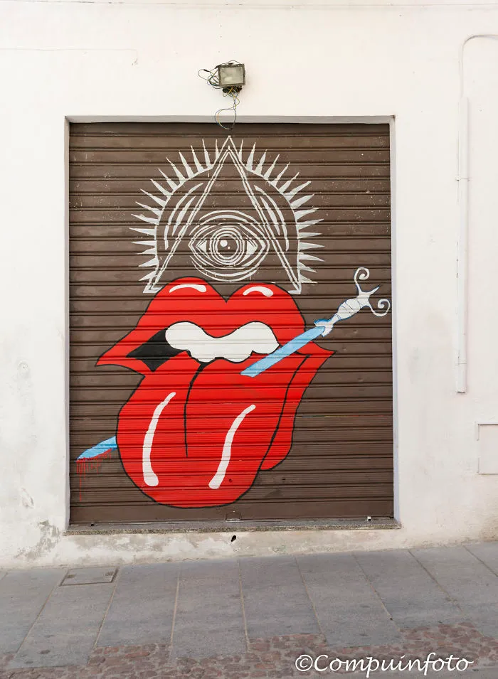Tongue Murales In Orgosolo On The Italian Island Of Sardinia