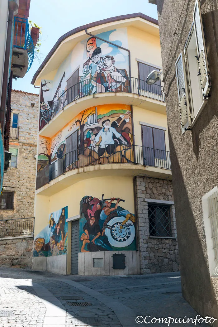 House Murales In Orgosolo On The Italian Island Of Sardinia
