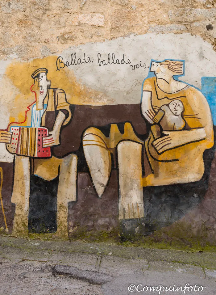 Ballade Murales In Orgosolo On The Italian Island Of Sardinia