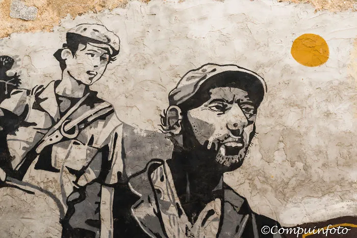 Political Murales In Orgosolo On The Italian Island Of Sardinia