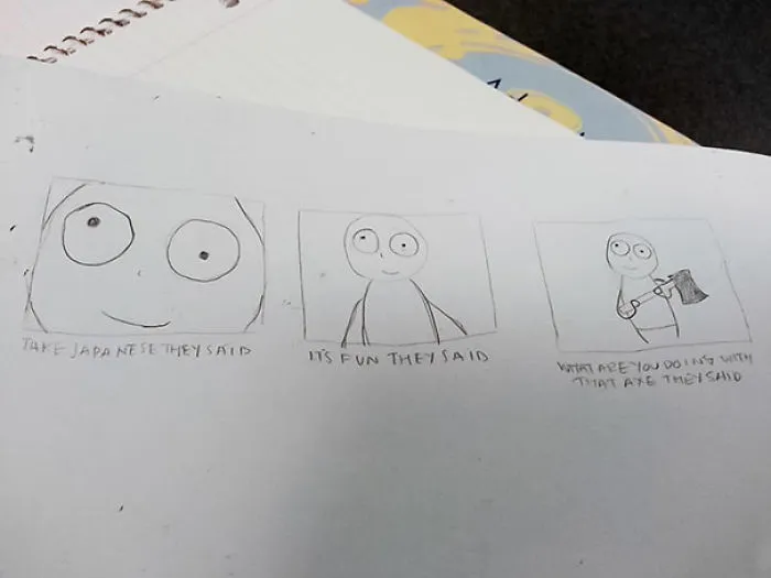A Guy In My Japanese Class Found This In The Back Of His Book. Can Relate