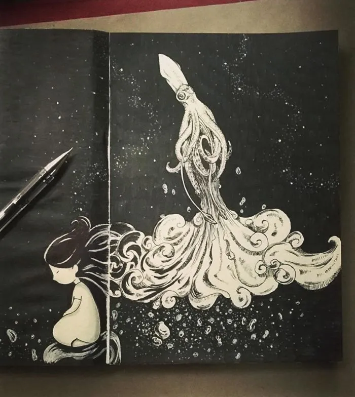 Whenever I Was Having An Anxiety Attack, I Started Drawing, Here Are 35 Of My Doodles