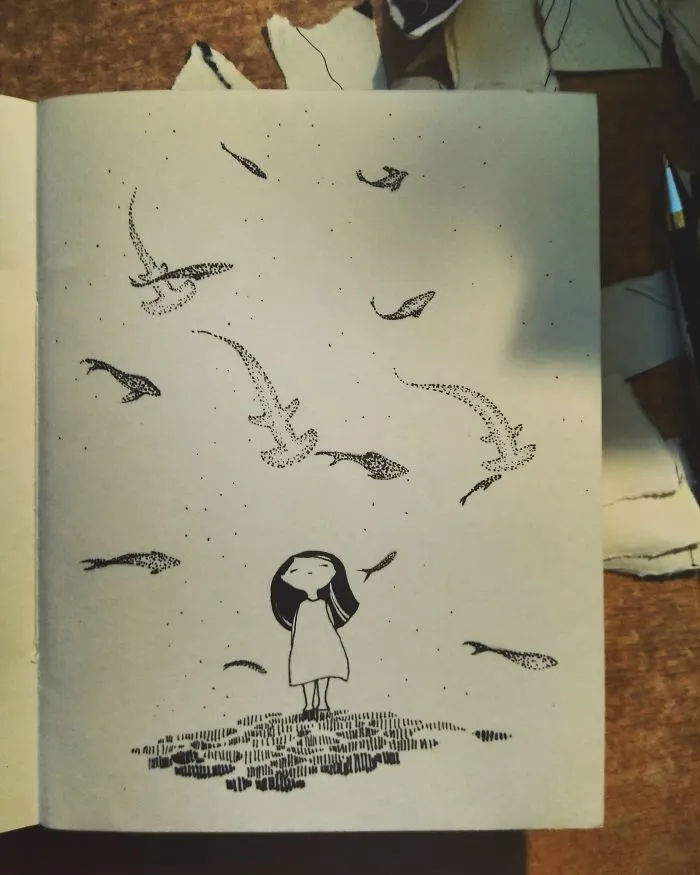 Whenever I Was Having An Anxiety Attack, I Started Drawing, Here Are 35 Of My Doodles