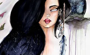 Emotional Illustrations Of Mother Nature Intertwined With The Female Spirit