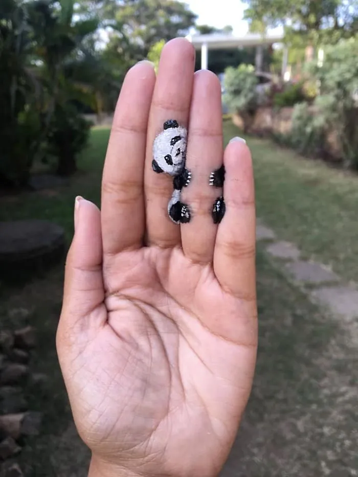 I Create Temporary 3D Paintings On My Left Hand (New Pics)