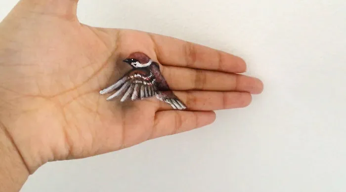 I Create Temporary 3D Paintings On My Left Hand (New Pics)