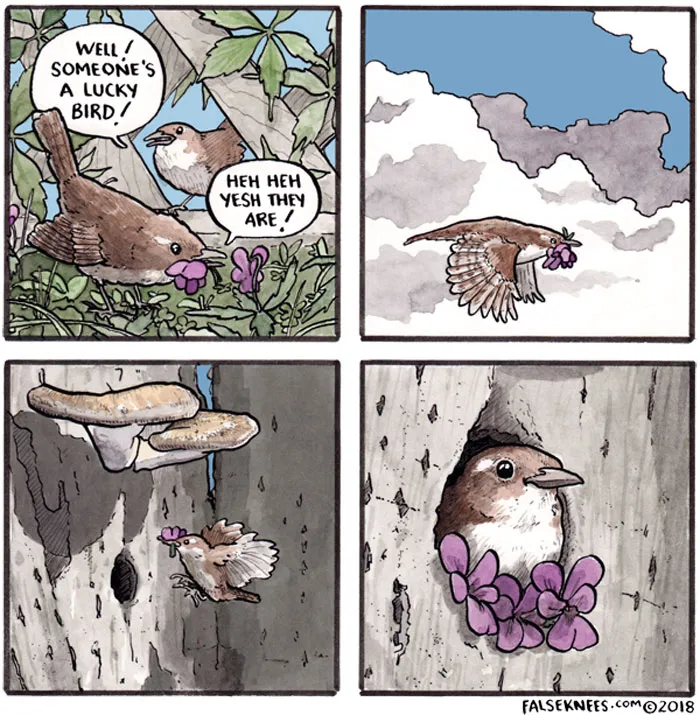 30 Funny Animal Comics That Show What Is Really Happening Out In The Wild By 'False Knees'