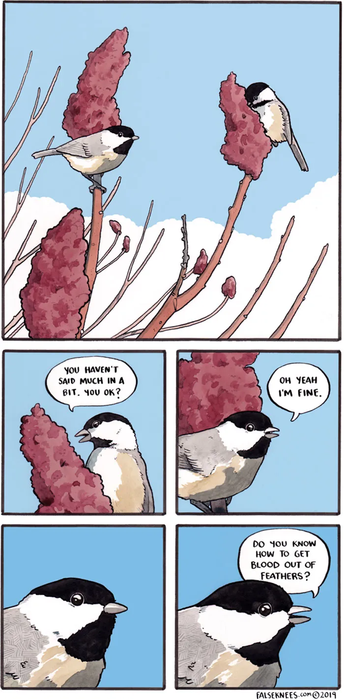 30 Funny Animal Comics That Show What Is Really Happening Out In The Wild By 'False Knees'