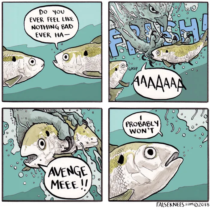 30 Funny Animal Comics That Show What Is Really Happening Out In The Wild By 'False Knees'