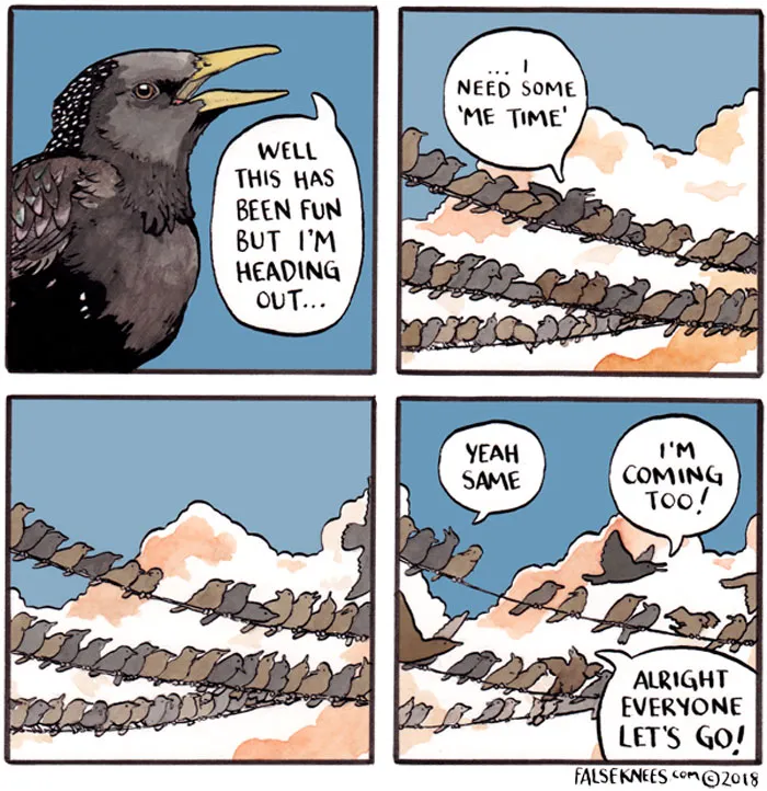 30 Funny Animal Comics That Show What Is Really Happening Out In The Wild By 'False Knees'
