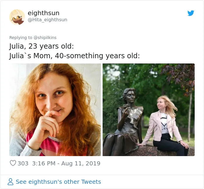 Esta hija presume de lo guapa que es su madre y da comienzo sin querer a un hilo viral (33 imágenes)