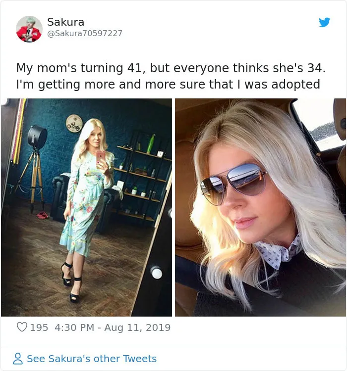 Daughter Brags About How Good Her Mom Looks, Accidentally Starts A Viral Thread (33 Pics)
