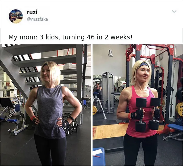 Daughter Brags About How Good Her Mom Looks, Accidentally Starts A Viral Thread (33 Pics)