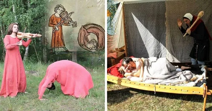 These Czech Students Recreate Scenes From Medieval Books, And They’re Hilariously Strange (15 Pics)