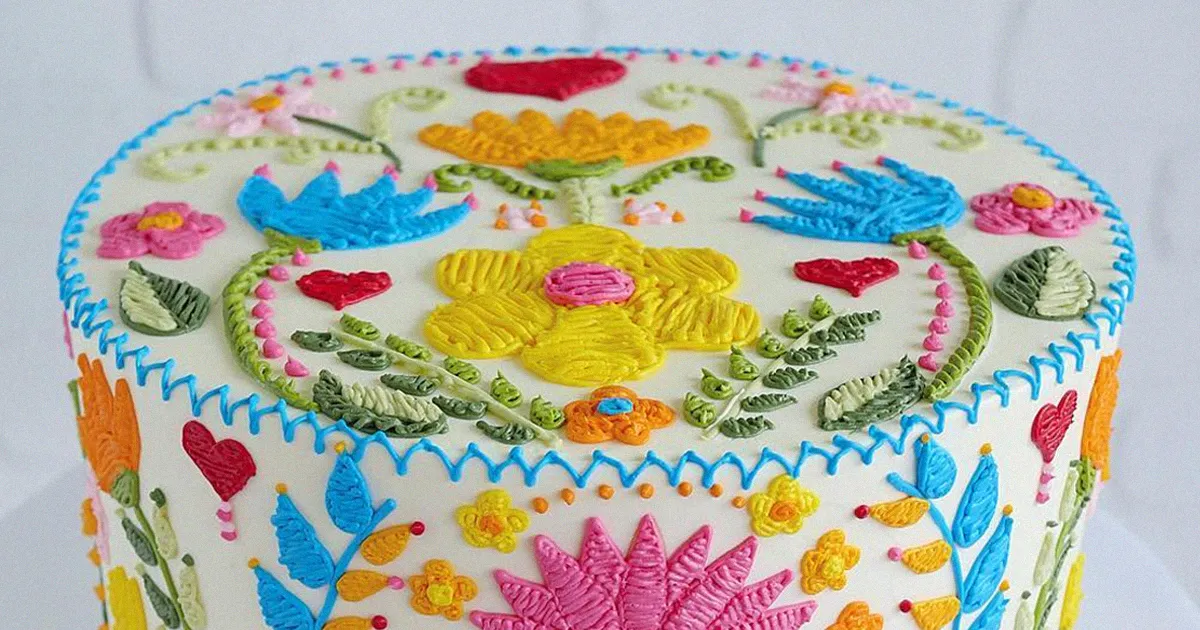 Las tartas de Leslie Vigil parecen haber sido decoradas con aguja e hilo