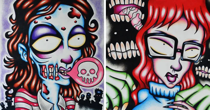 The Cult Of Pizza: My Drawing Series Of Pizza Delivery Drivers Who Battle Supernatural Creatures (10 Pics)