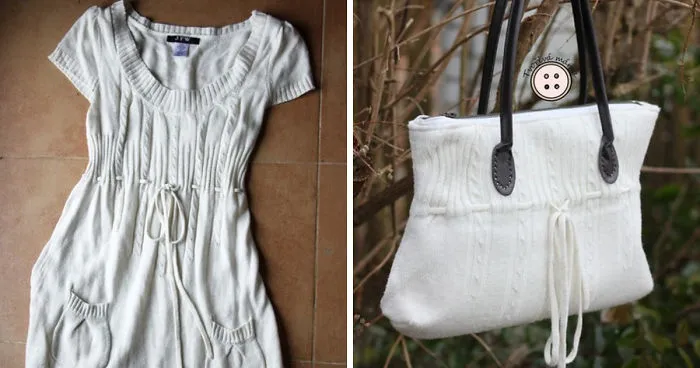I Upcycled An Old Sweater Into A Gorgeous Handbag
