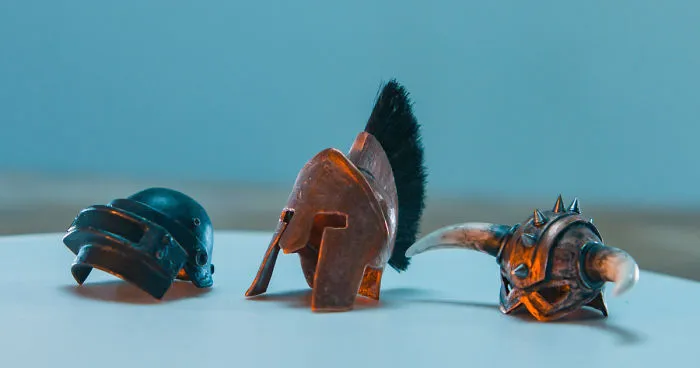 Miniature Helmets - Made Of Copper Caps