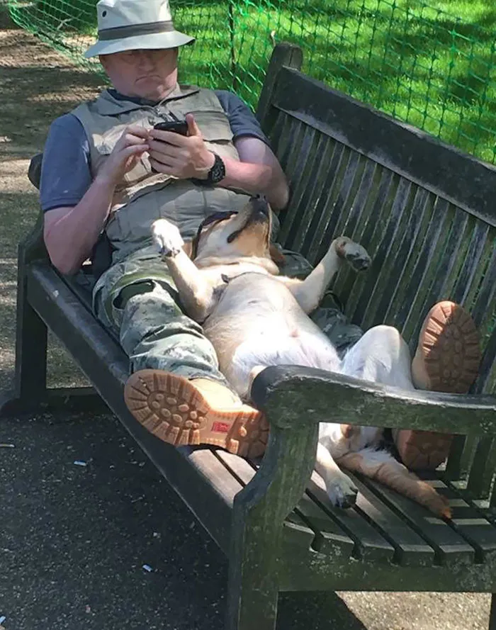 This Guy Chilling With His Dog In London