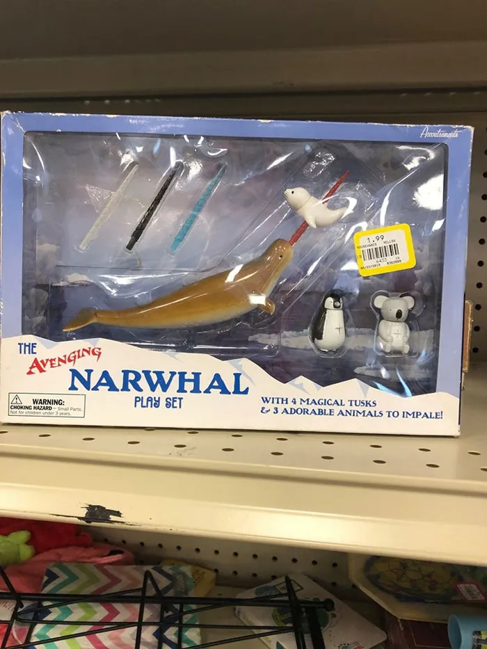 Found This At A Goodwill. Adorable Little Animals To Impale What A Weird Toy
