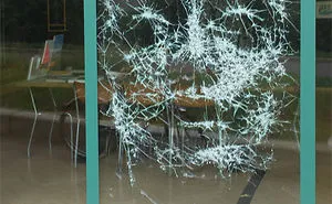 Artist Creates Amazing Portrait By Smashing Glass In Certain Places