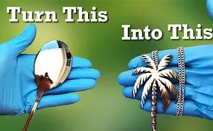 I Carved A Palm Tree Neckless Out Of A Metal Spoon