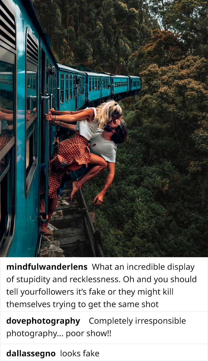 Instagram Influencers Called Out For Incredibly Dangerous Kiss On Moving Train