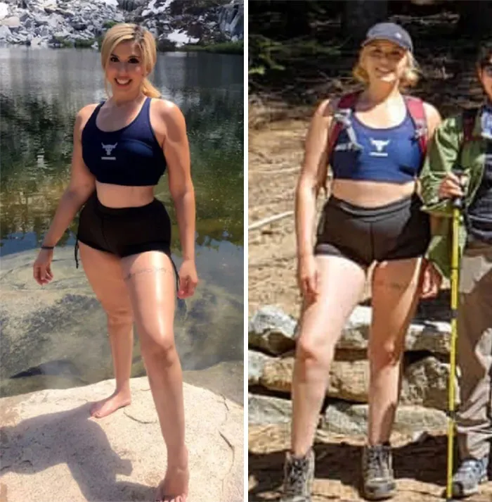 Posted vs. Tagged. She Is Always Making Her Waist Tiny And Editing Her Arms To Create A Muscular Build