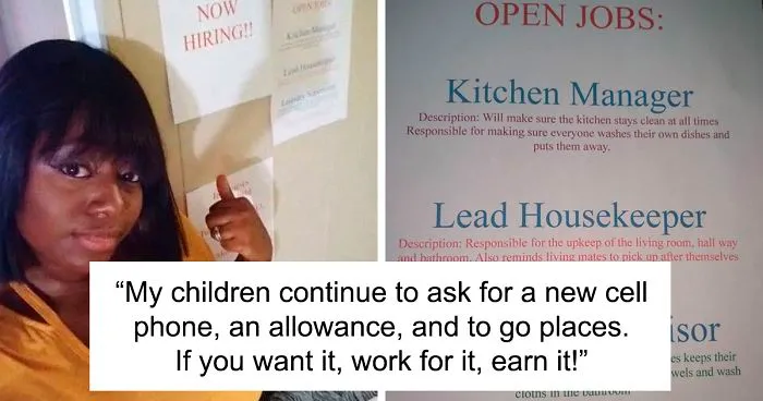 Kids Keep Asking Mom For More Pocket-Money So She Creates Household Chore 'Jobs' And Makes Them Apply