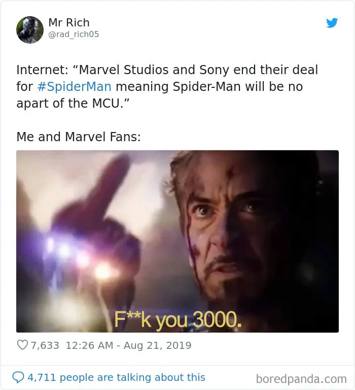 30 Sad And Funny Memes In Response To Sony Taking Back Spider-Man From MCU