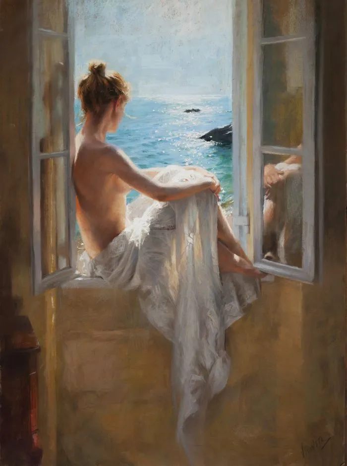 Spanish Artist Converts Intimate Moments Of Gorgeous Women Into Pastel Paintings (70 Pics)
