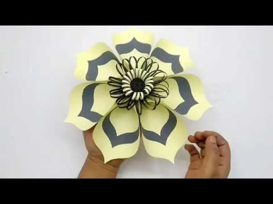 How To Make Easy Origami Giant Passionflower DIY Passionflower Backdrop Flowers-Backdrop Decoration Ideas