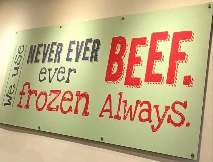 Never Ever Ever Beef. Frozen Always