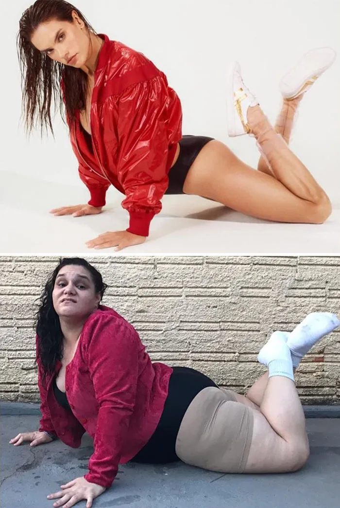 Esta brasileña recrea las sesiones de fotos pijas para mostrar lo tontas que son algunas de ellas