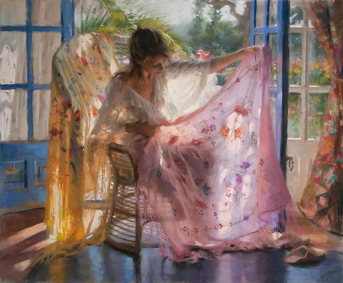 Spanish Artist Converts Intimate Moments Of Gorgeous Women Into Pastel Paintings (70 Pics)