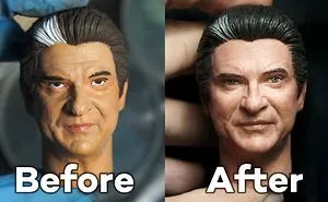 Repainting Process 1:6 Scale Reallike Joe Pesci Head Sculpt