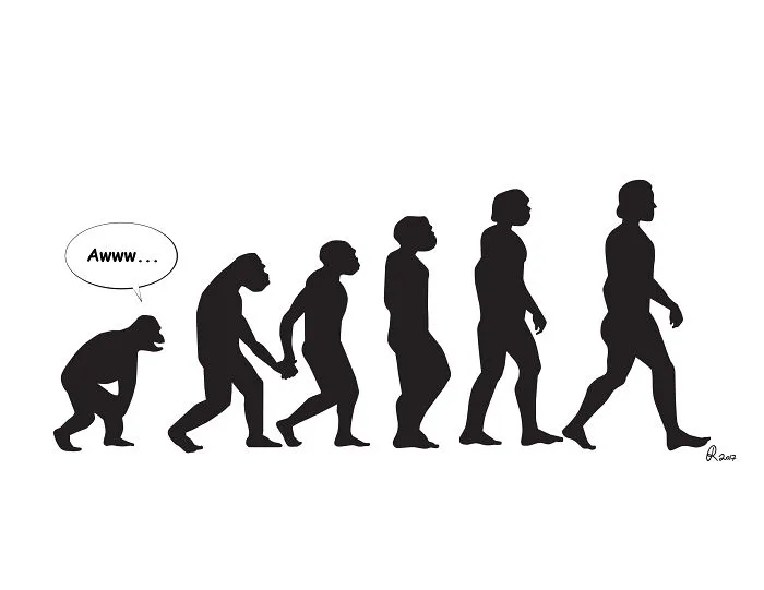 I Poke Fun At Our Modern Society In My 30 Cartoons Of The Human Evolution Silhouette