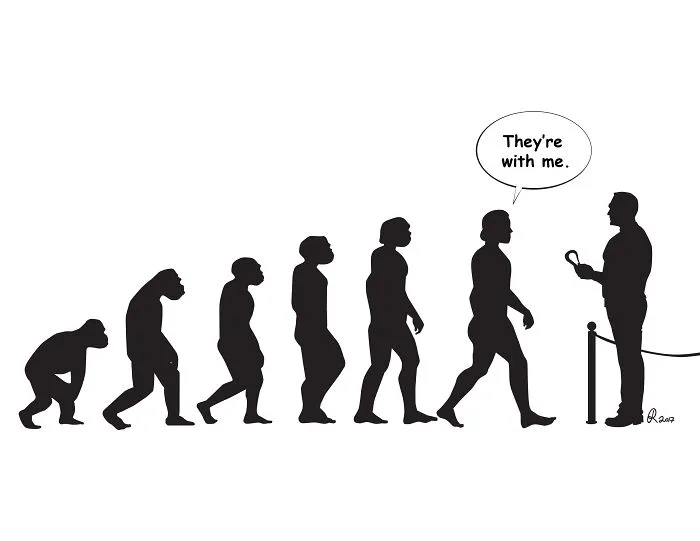 I Poke Fun At Our Modern Society In My 30 Cartoons Of The Human Evolution Silhouette