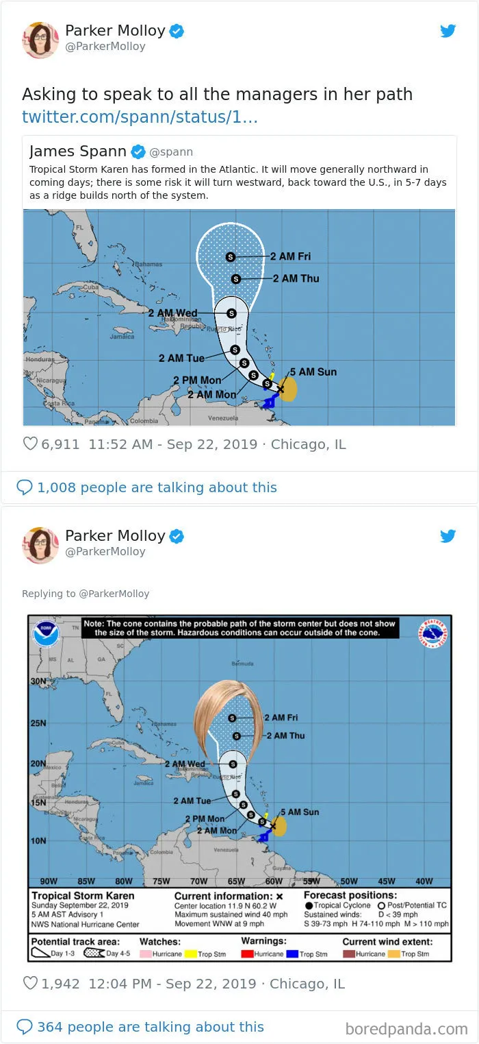 People Are Laughing At Tropical Storm Named 'Karen,' Create 21 Funny Memes