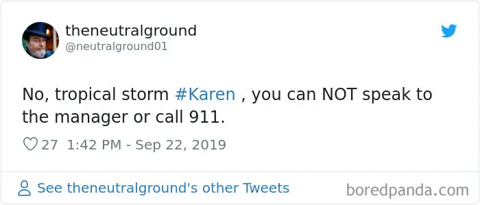 People Are Laughing At Tropical Storm Named 'Karen,' Create 21 Funny Memes