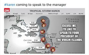 People Are Laughing At Tropical Storm Named 'Karen,' Create 21 Funny Memes