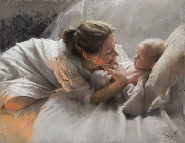 Spanish Artist Converts Intimate Moments Of Gorgeous Women Into Pastel Paintings (70 Pics)