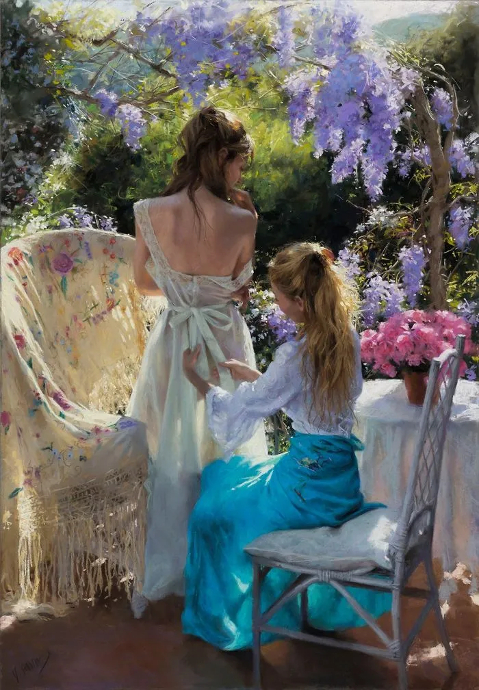 Spanish Artist Converts Intimate Moments Of Gorgeous Women Into Pastel Paintings (70 Pics)