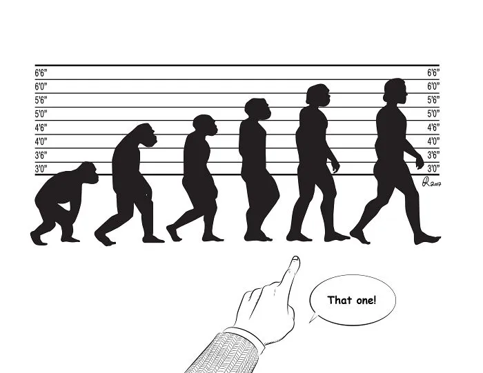 I Poke Fun At Our Modern Society In My 30 Cartoons Of The Human Evolution Silhouette